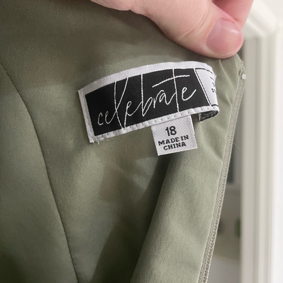 David Bridal Eucalyptus Green Dress - Picture 2 of 5